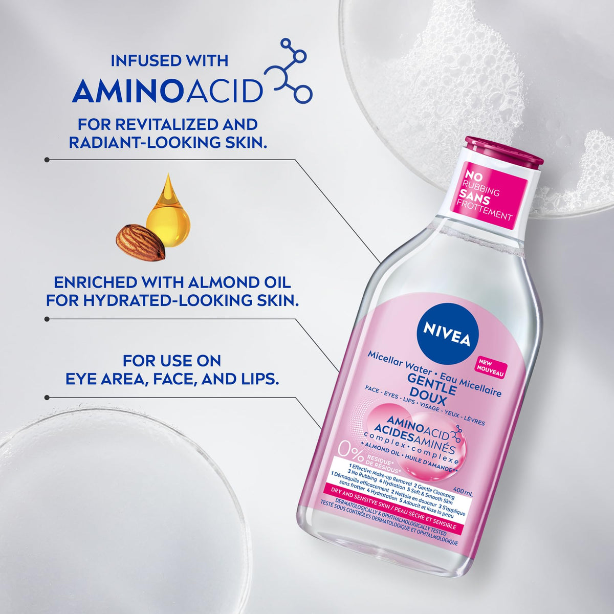 Nivea MicellAIR Water For Dry And Sensitive Skin Make-Up Remover, 400 ml