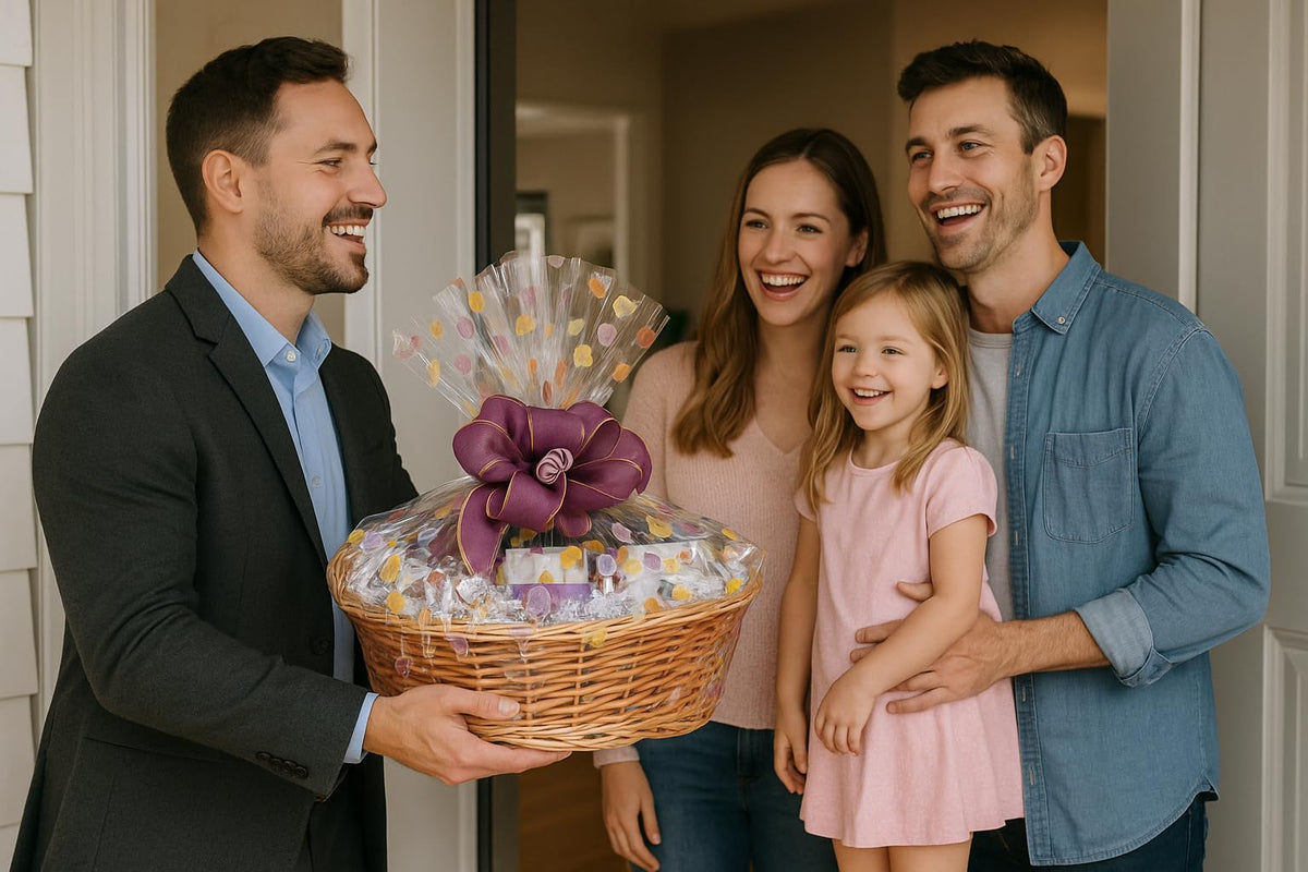 Easter Basket with Chocolate, Candy & Snacks - 18 Inch Easter Wrapped Gift Basket - Spring Holiday Treats for Family, Friends & Coworkers (Standard)
