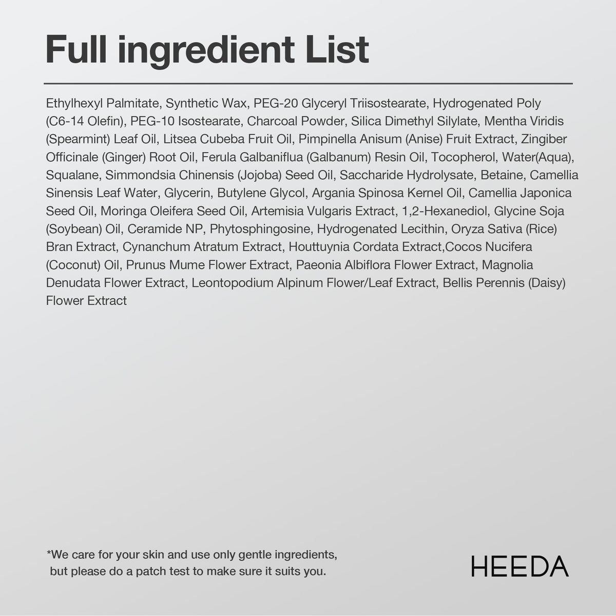 HEEDA Korean Charcoal Cleansing Balm, Waterproof Makeup Remover