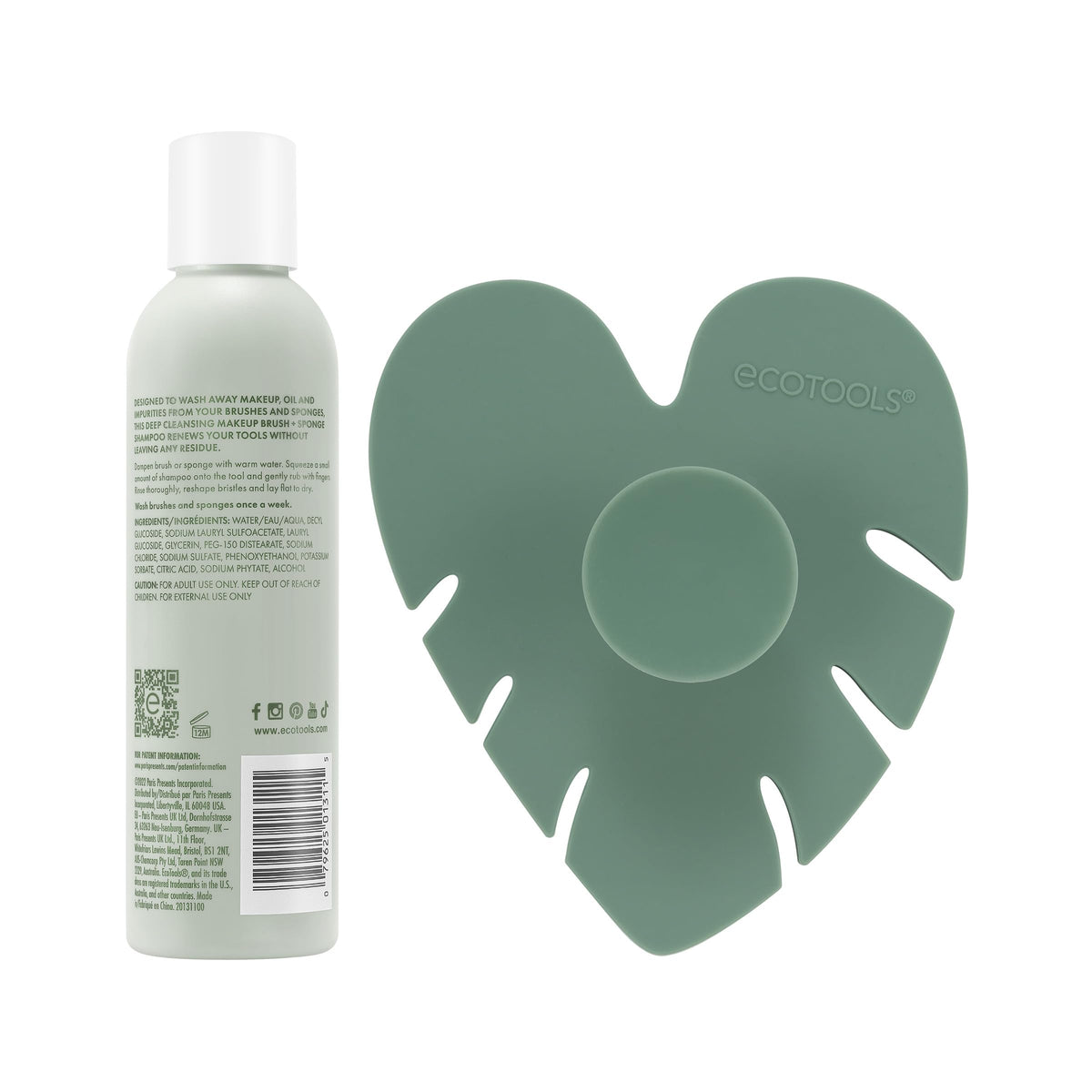 EcoTools Brush Cleaner Mat + Deep Clean Shampoo Bundle, 2 Piece Set