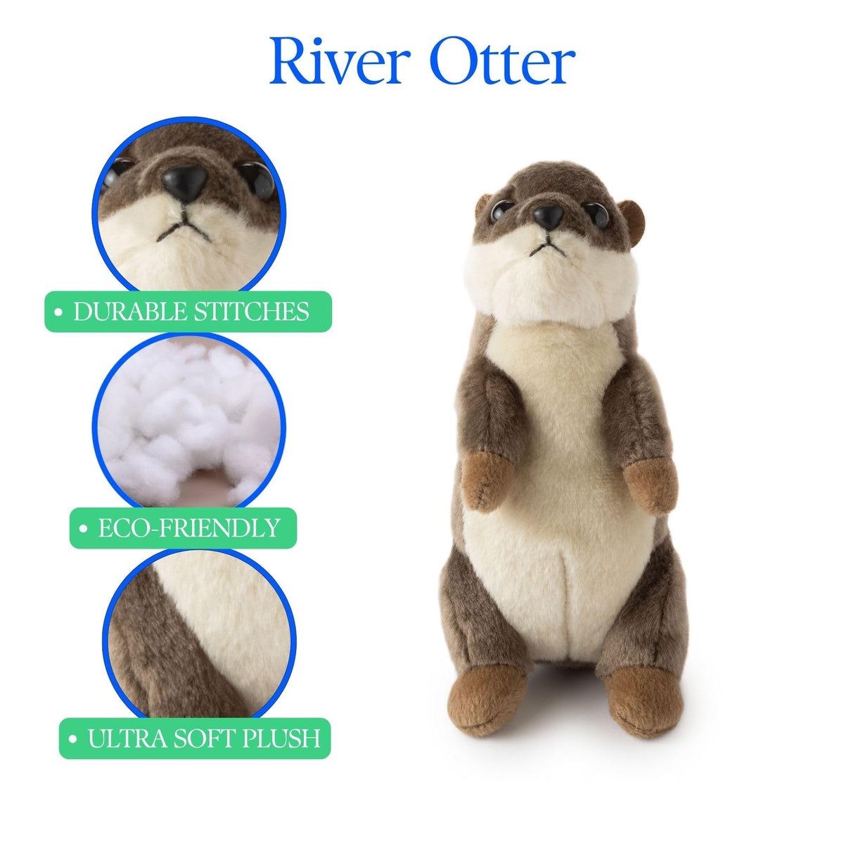 The Petting Zoo River Otter Stuffed Animal Plush, Babiez, Kids Gifts, 6 in