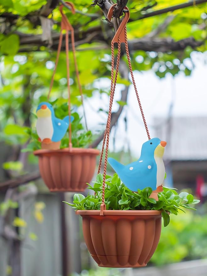 4Pcs Plant Watering Globes, Kalolary Bird Shape Self Watering Spikes Terracotta Drip Water Stakes Irrigation Watering Bulbs for Pot, Indoor, Outdoor, Vacation ﻿