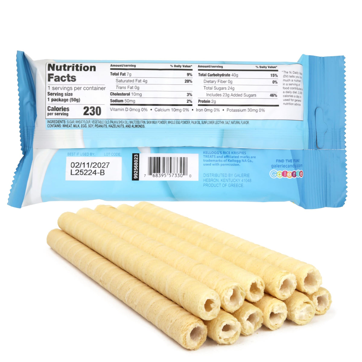 Rice Krispies Treats Cereal Straws, Sweet and Crunchy Wafer Tubes, On The Go Snacks, 1.76 Ounces, 15 Total Pieces (Pack of 3)