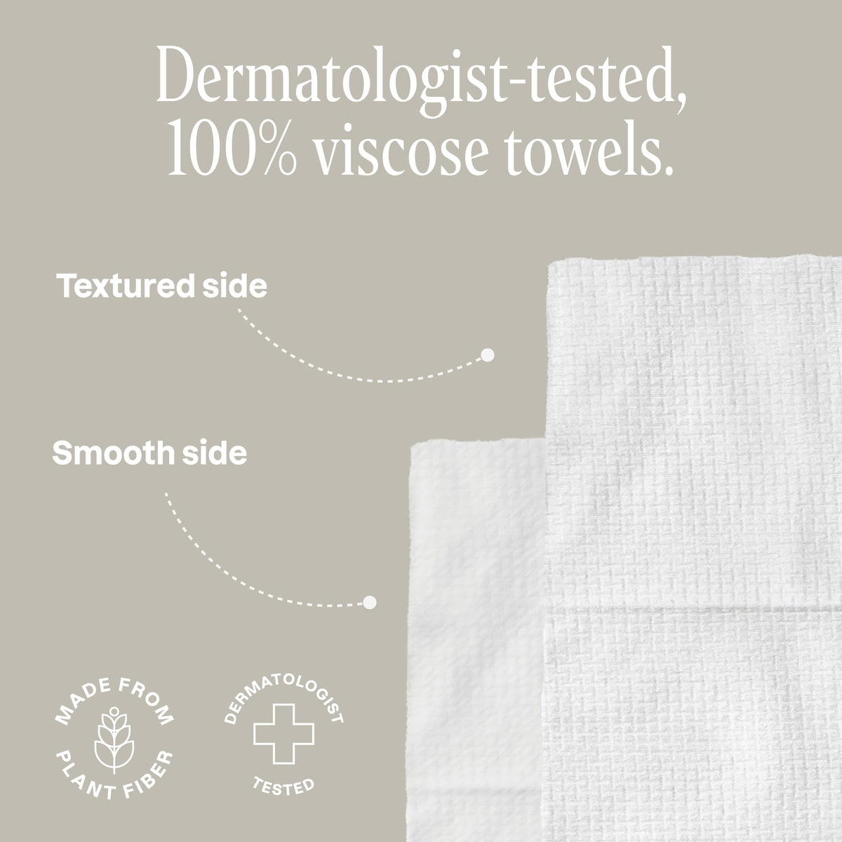 Cliganic Face Towels XL, Disposable Makeup Remover, Soft Dry Wipes, 100 ct
