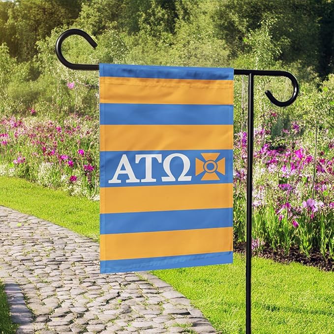 Alpha Tau Omega Licensed Flag Garden 12x19 inches Flag Banner Yard Decor Outdoor Decoration (Alpha Tau Omega #3)
