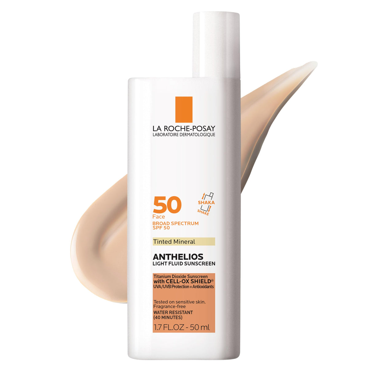 La Roche-Posay Anthelios Tinted Mineral Sunscreen for Face SPF 50, Light