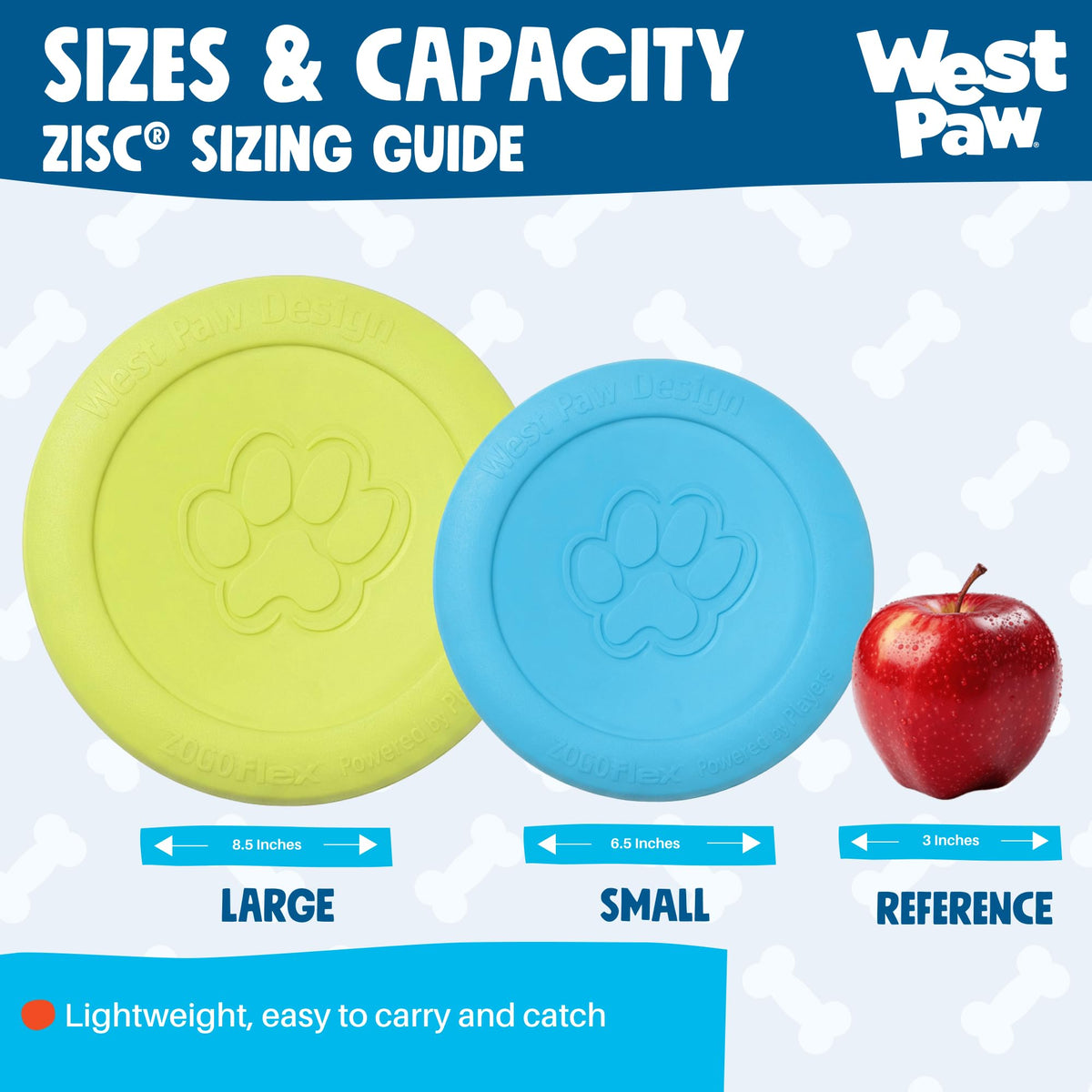 WEST PAW Zisc High-Flying Disc Dog Toy, Large - Tangerine