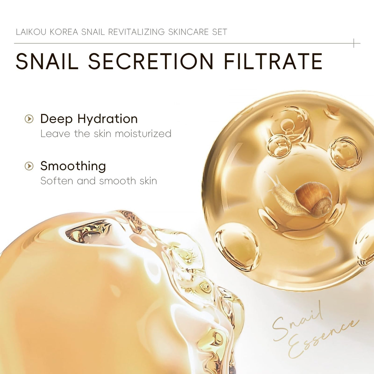 LAIKOU Korean Skin Care, Skin care set, Snail Skin Care Kit 5pcs