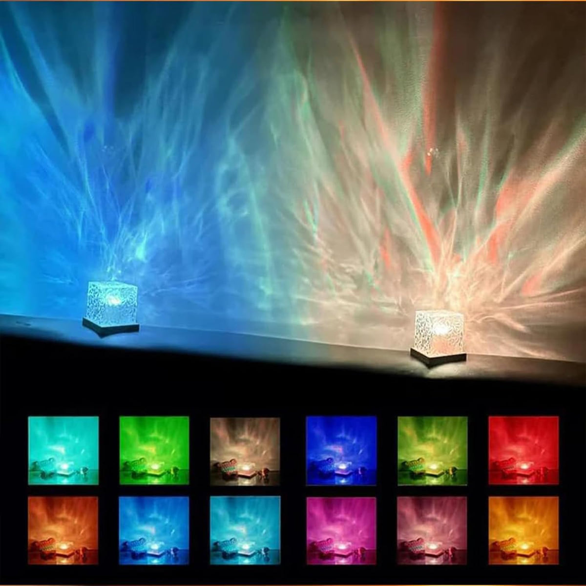 Ocean Wave Projector Light, Water Ripple Mood Lighting Ambient Room Decor