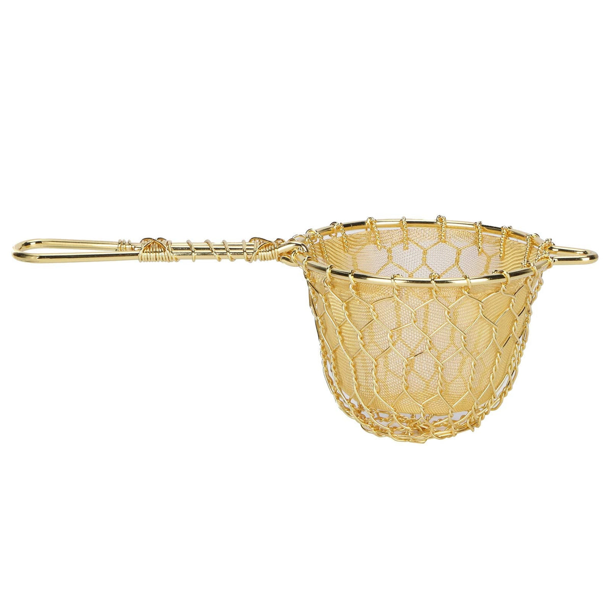 Copper Tea Infuser Strainer Reusable Loose Leaf Teapot Filter with Long Handle for Tea Makers