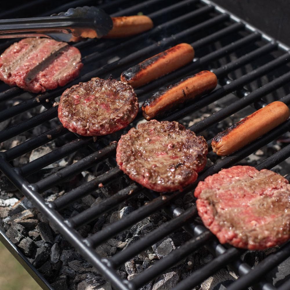 Ash & Ember Park-Style Grill, 384 Sq. In Jumbo Charcoal Grill with Base Anchor, 22.5"x16.5" Grill Grate, Single Post Outdoor Cooking Backyard BBQ, Camp Grilling Barbecues