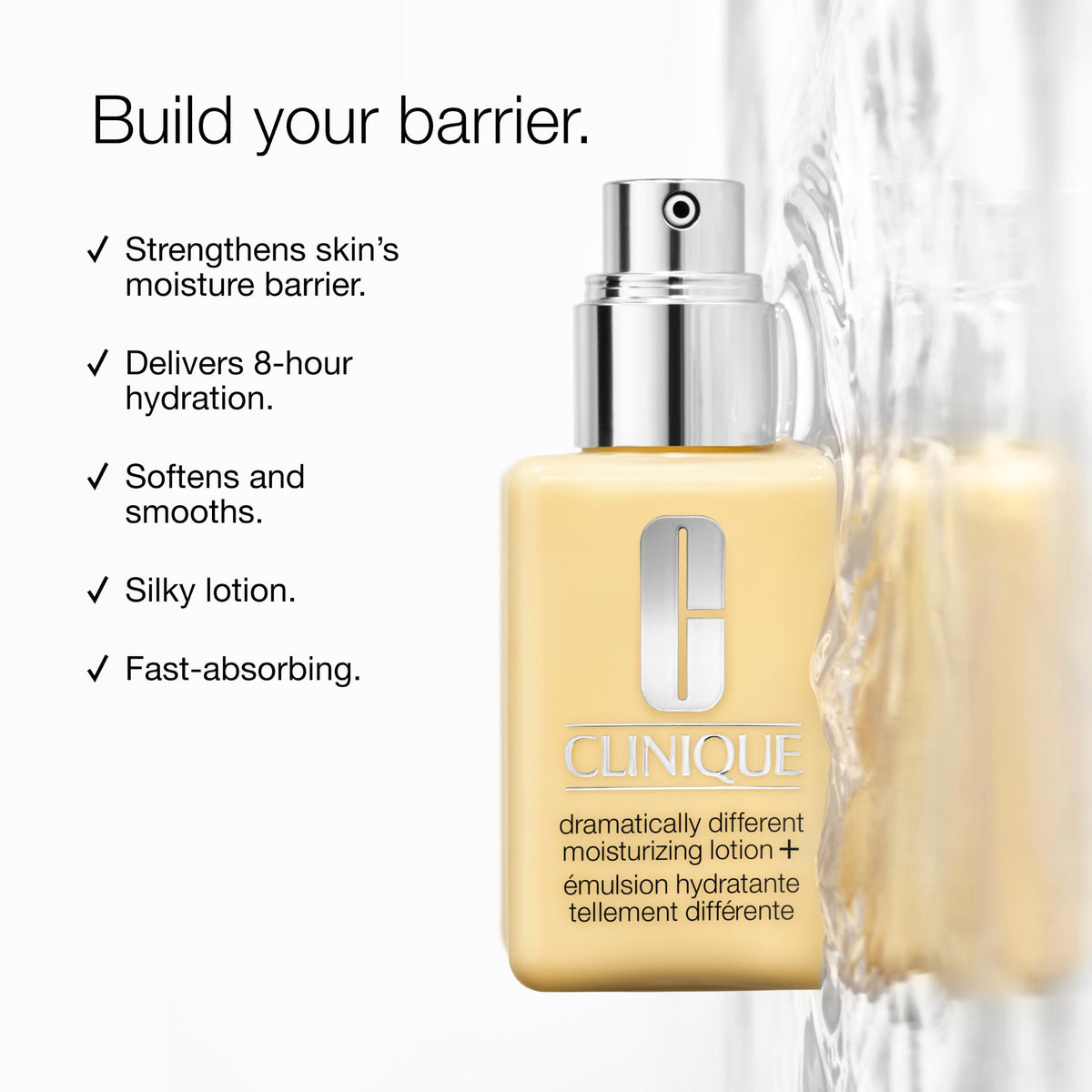 Clinique Dramatically Different Moisturizing Lotion+ | Hydrating Face Mositurizer With Glycerin and Urea | Strengthens Skin Barrier | Step 3 in 3-Step Skin Care Routine, 4.2 Fl Oz