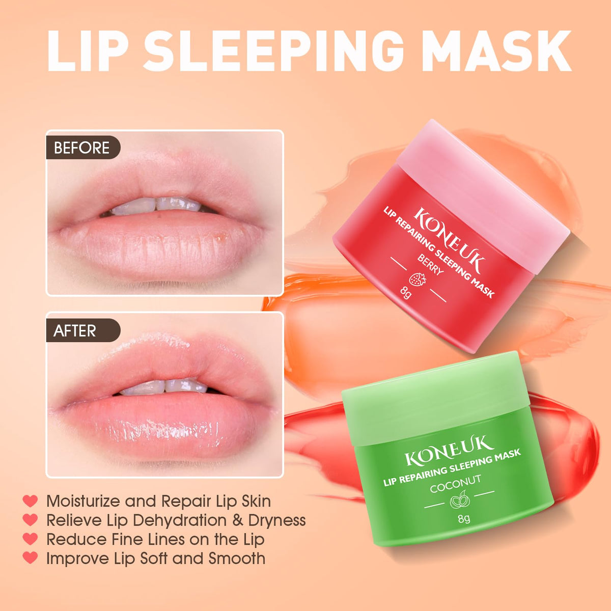 12 Pack Lip Sleeping Mask Set, Overnight Lip Skincare, Bulk Gifts for Women
