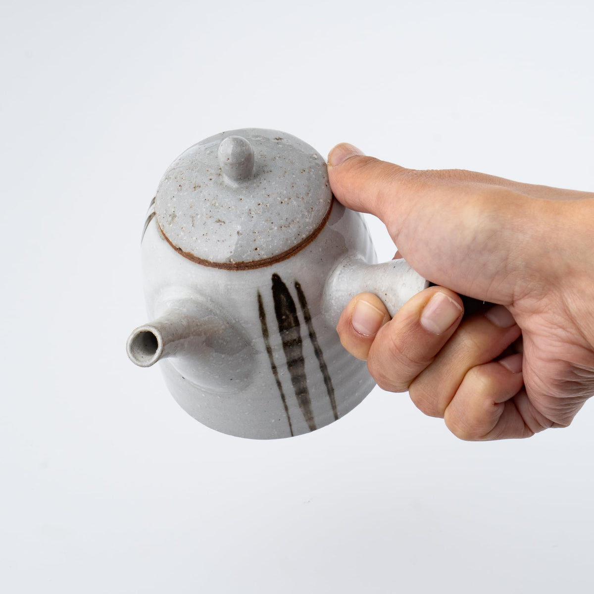 Kyusu Teapot - Tokoname Yaki [Brush line] 250ml/8.4 fl oz capacity| Japanese Tea KIMIKURA