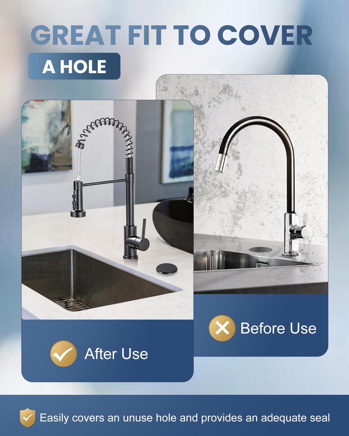 ARCORA Sink Hole Cover, for Ktichen Faucet and Soap Dispenser