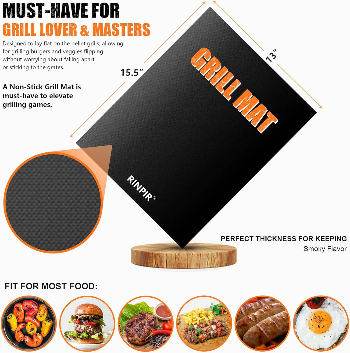 31pcs BBQ Grill Accessories Set for Men Dad, Heavy Duty Grilling Tools Gifts for Fathers Day, Stainless Steel BBQ Utensils Kit with Mats, Grill Brush in Carrying Bag Brown