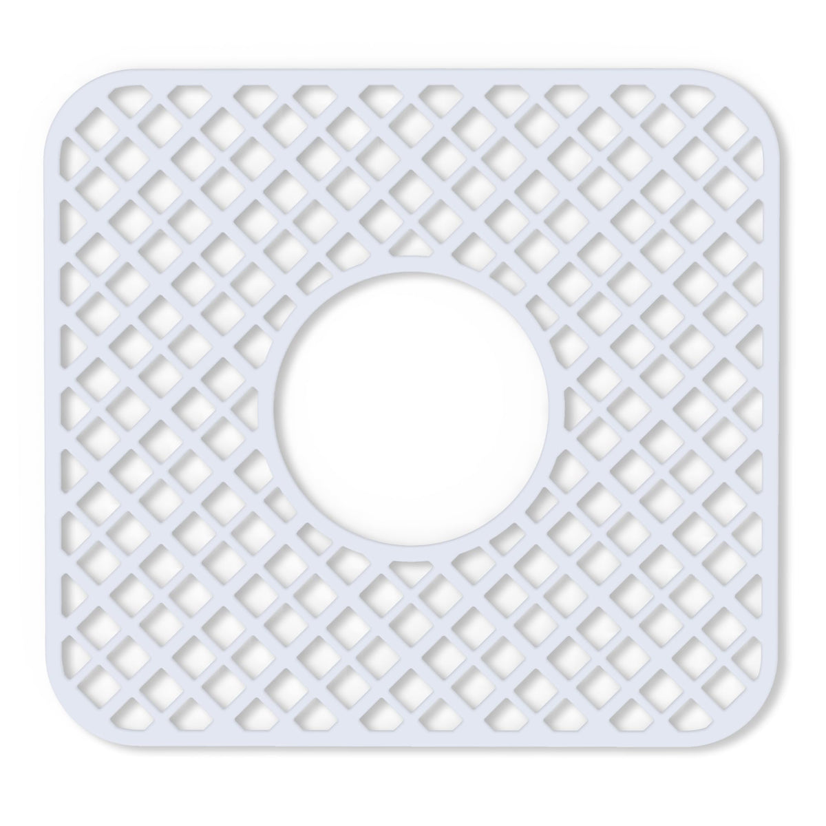 Behok 2 Pack Silicone Kitchen Sink Protector Mat, Trellis 12 x 11" White