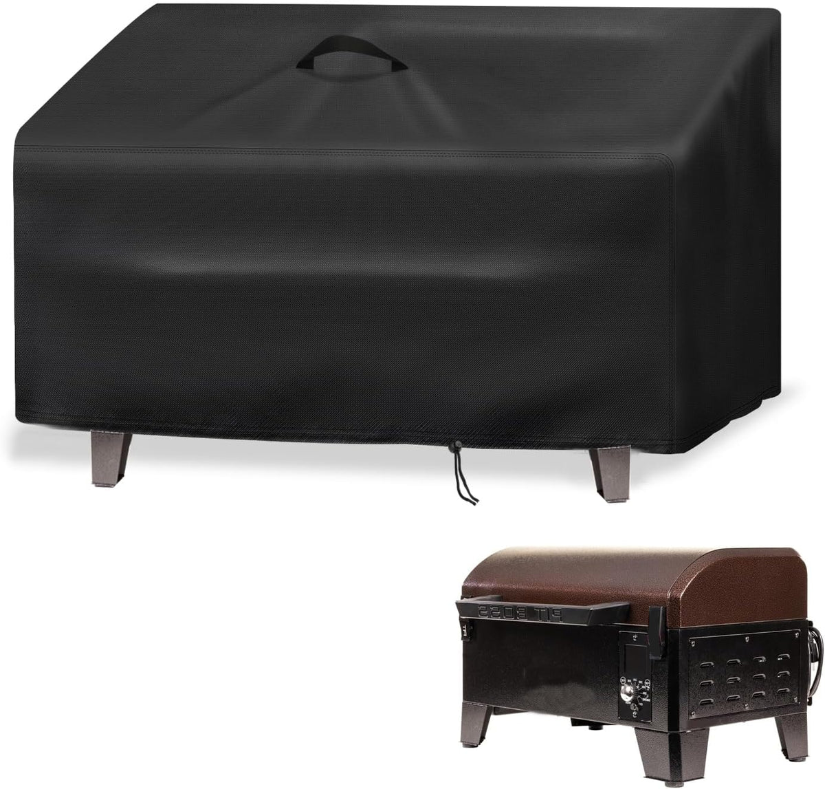 Grill Cover for Pit BOSS 10697 Table Top Wood Grill, Waterproof Gas BBQ Cover Protective Cover for Portable Smoker- 19" D x 24" W x 15" H, Black