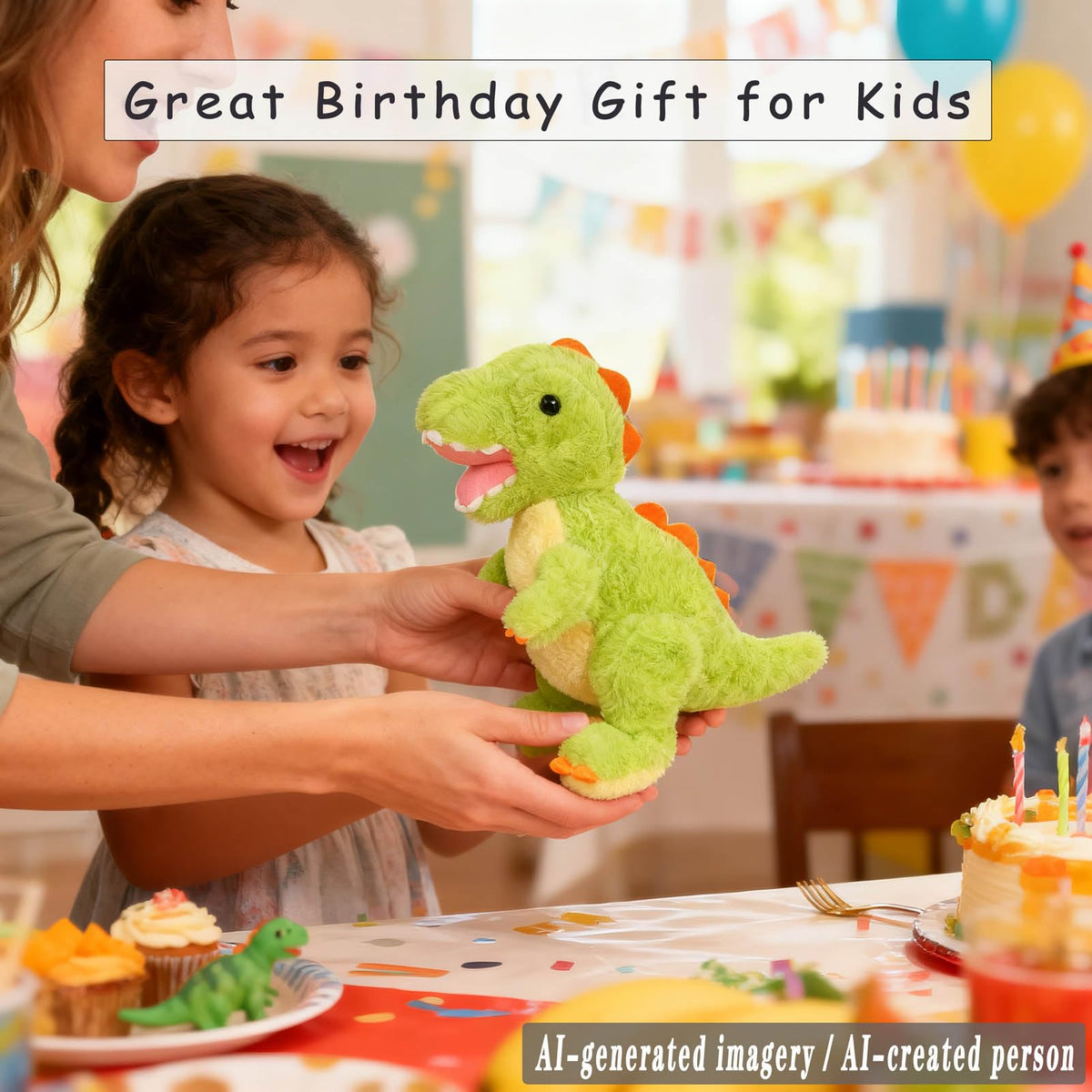 TieGokii Cute Dinosaur Stuffed Animals Plush Toys - 9.84 Inch