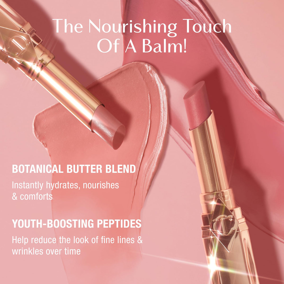 Charlotte Tilbury Pillow Talk Blush Balm Lip Tint - Buildable Sheer Tint