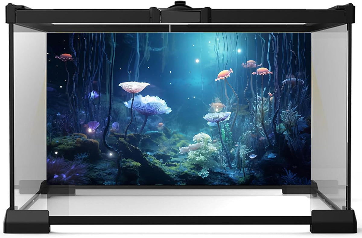 Aquarium Background Surreal Underwater Garden Fish Tank Background Lush Moss Aquatic Plants Tropical Style Landscape Terrarium Tank Backgrounds Under Sea World Aquarium Tank Wallpaper Poster 30x18in
