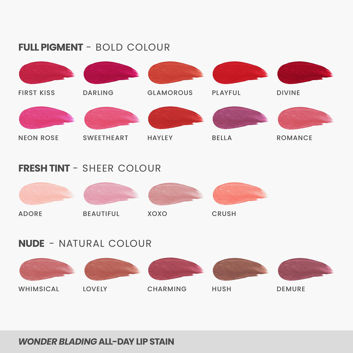 Wonderskin Lip Stain Set – Long Lasting, Waterproof, Lip Tint Peel Off