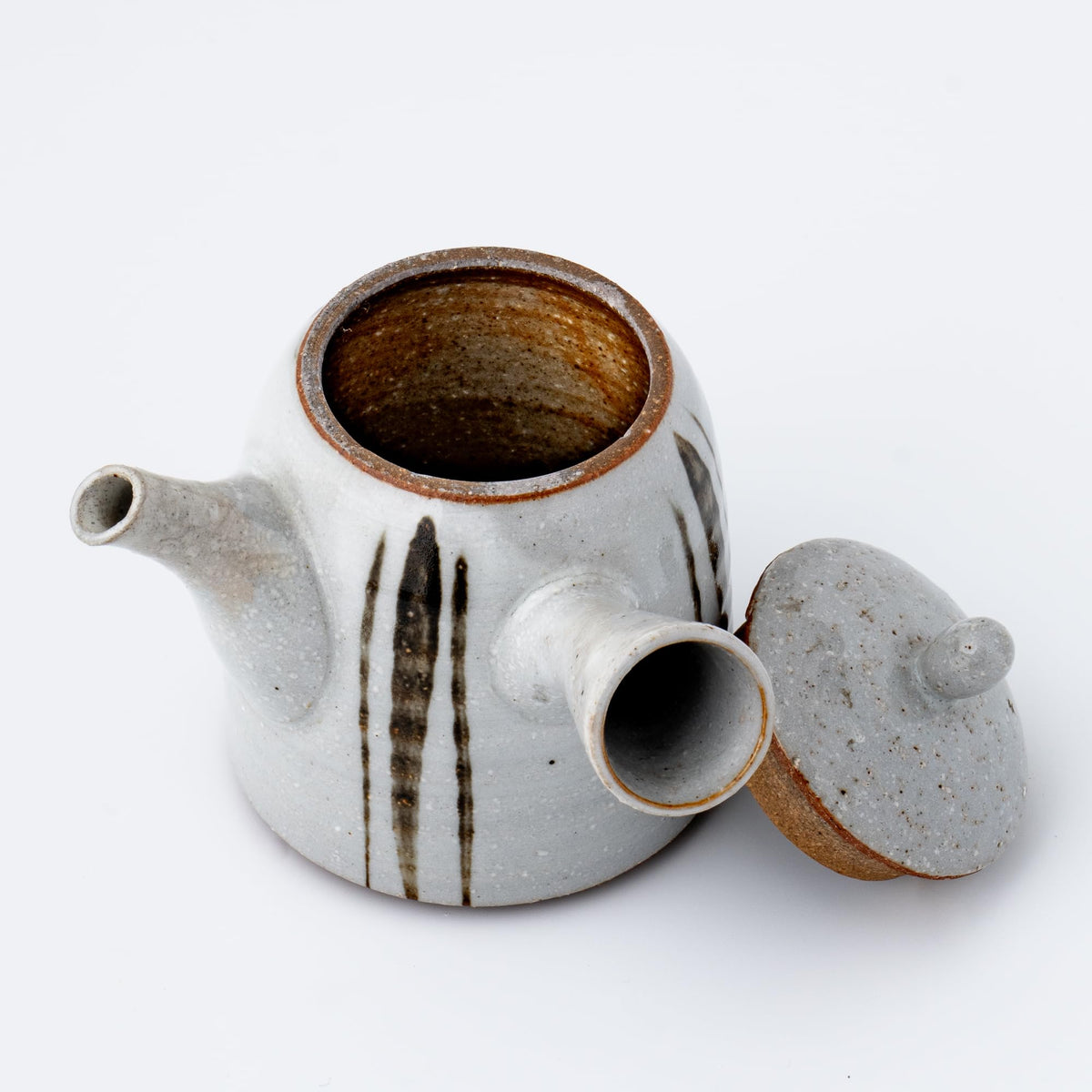 Kyusu Teapot - Tokoname Yaki [Brush line] 250ml/8.4 fl oz capacity| Japanese Tea KIMIKURA