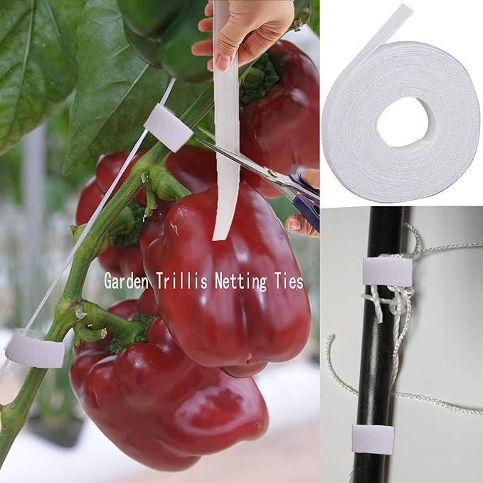 All-Weather Trellis Netting Mesh Plant Garden Vine Growing Flexible String Net (6" Mesh ployester, 5' Wx 15'L)