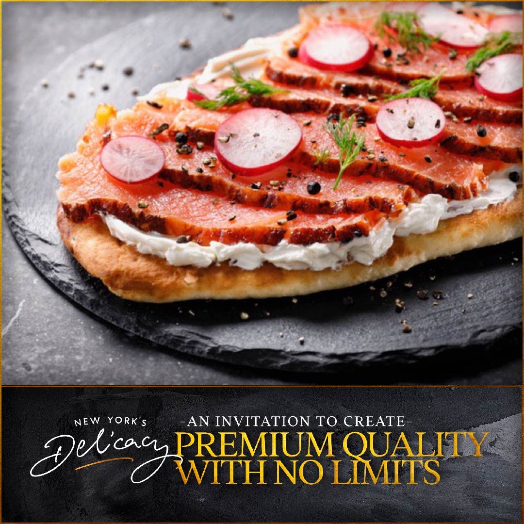 New York's Delicacy, Gourmet Norwegian Smoked Salmon Slices, Flame Roasted - [12 x 6 Oz.] - Ready to Eat, Smoked on Oak, Fully Trimmed, Kosher, Gluten