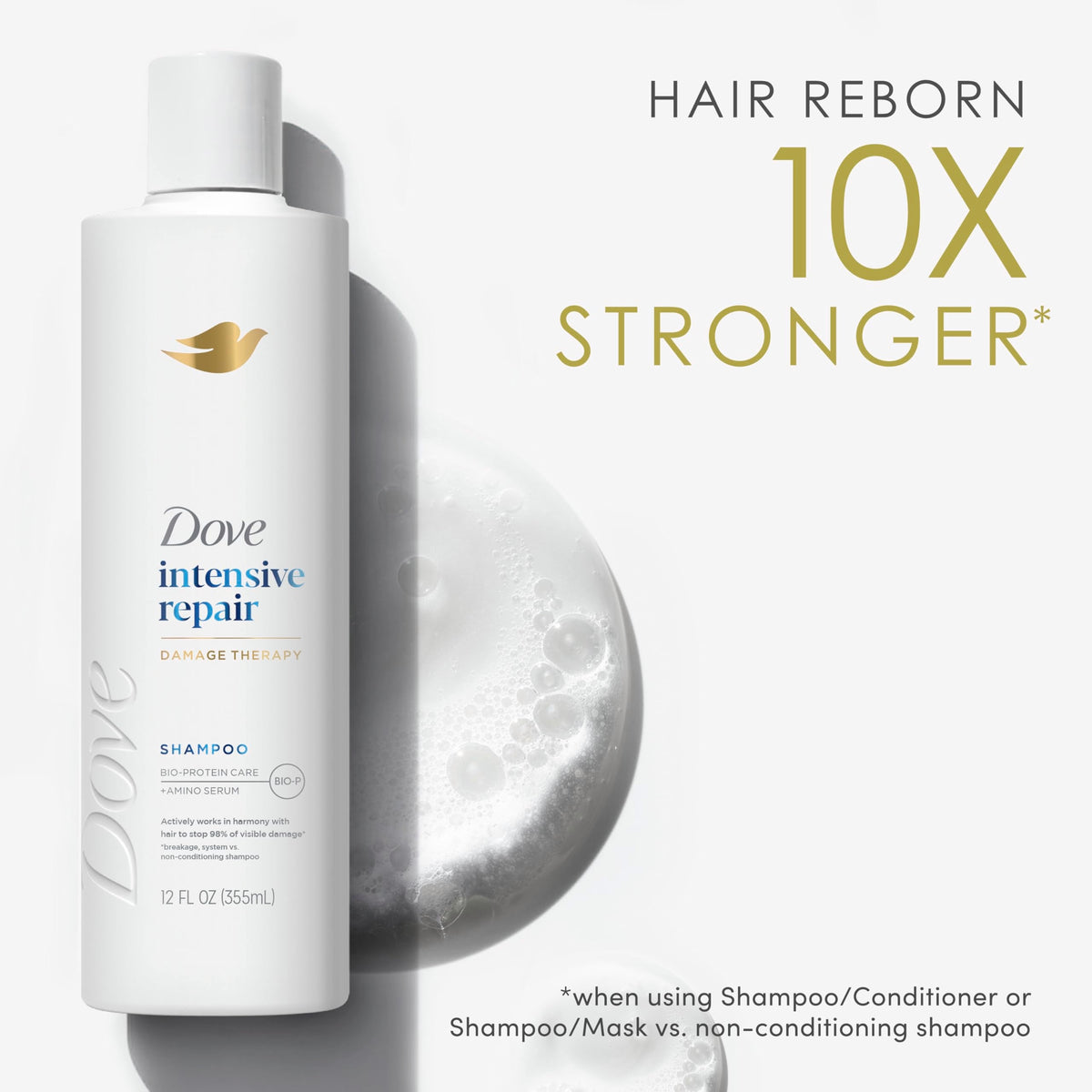 Dove Intensive Repair Shampoo for Damaged Hair & Breakage 12oz 4ct