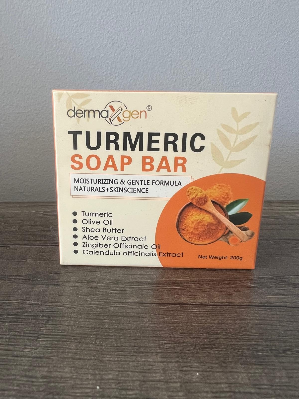 DERMAXGEN Organic Turmeric Soap Bar for Face & Body – Pure Turmeric Soap Bar for Acne, Scars, Uneven Tone, Blemish Control, Sun Damage & Age Spots – Handcrafted Skincare – 7 OZ