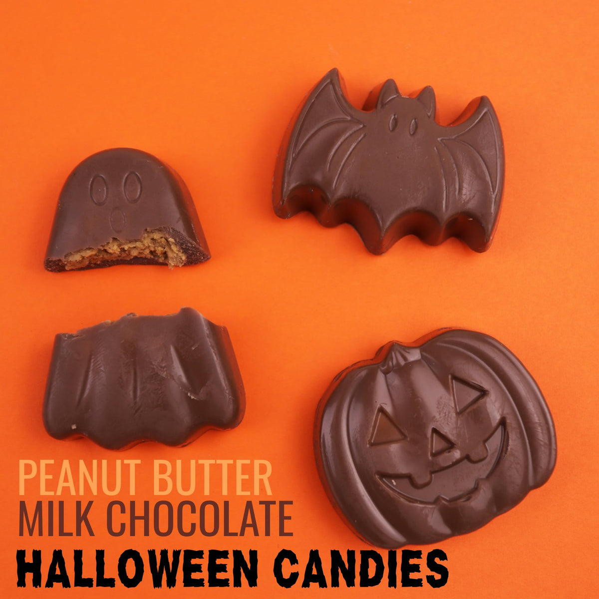 Skippy Peanut Butter Milk Chocolate Halloween Pumpkins, Bats and Ghosts