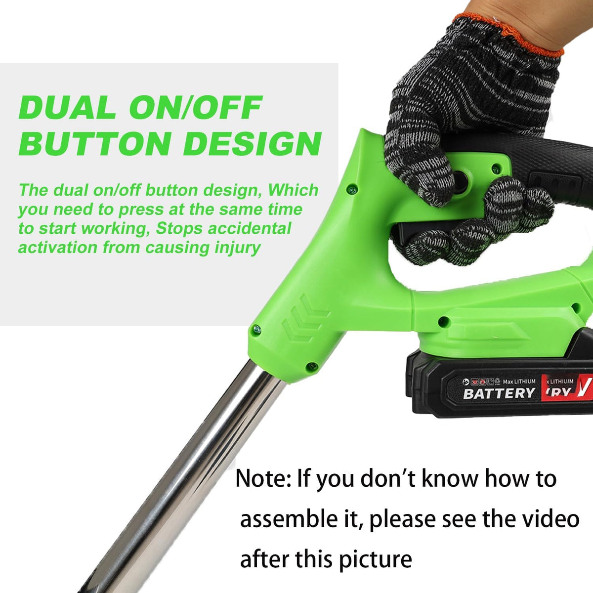 Electric Weed Wacker Cordless Eater 2 Battery,Foldable and Lightweight Grass Trimmer/Brush Cutter,5 Types Blade&Wheels 21V 4.0Ah Battery (2 Pieces) Powered for Garden and Yard (Foldable)