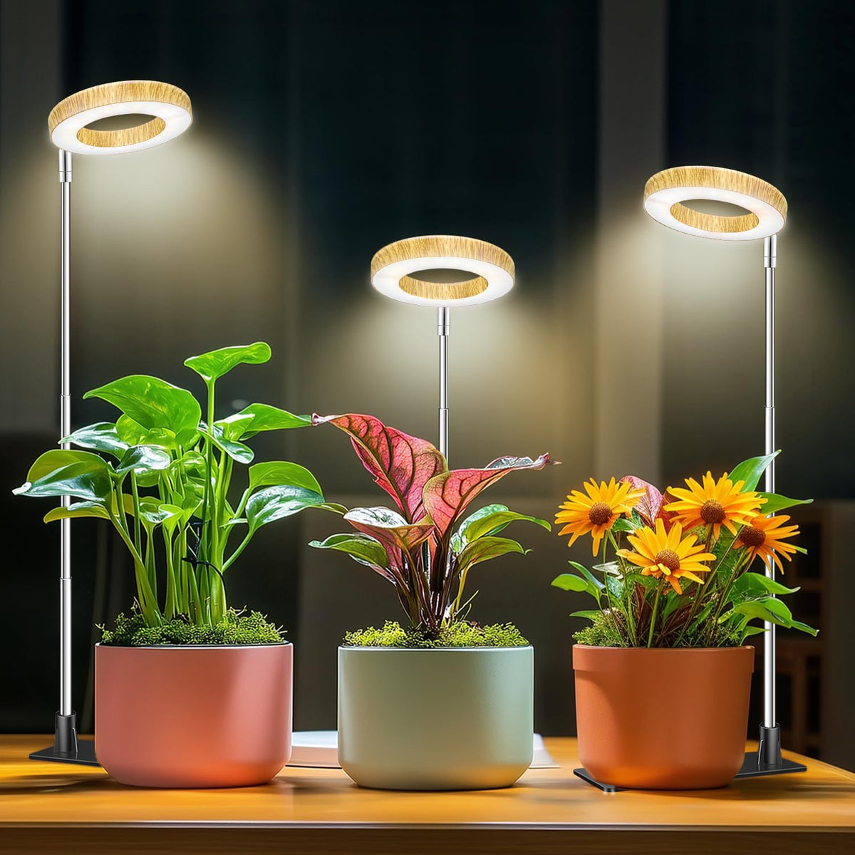 Aokrean Grow Light, Full Spectrum Plant Lights for Indoor Growing with Base