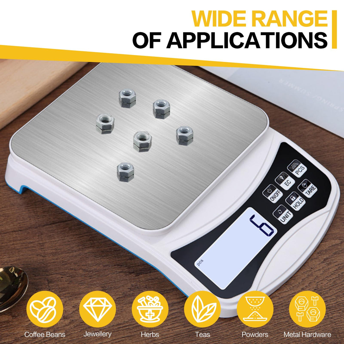 Digital Lab Scale 5000g x 0.1g LCD Display Analytical Balance Jewelry Scale