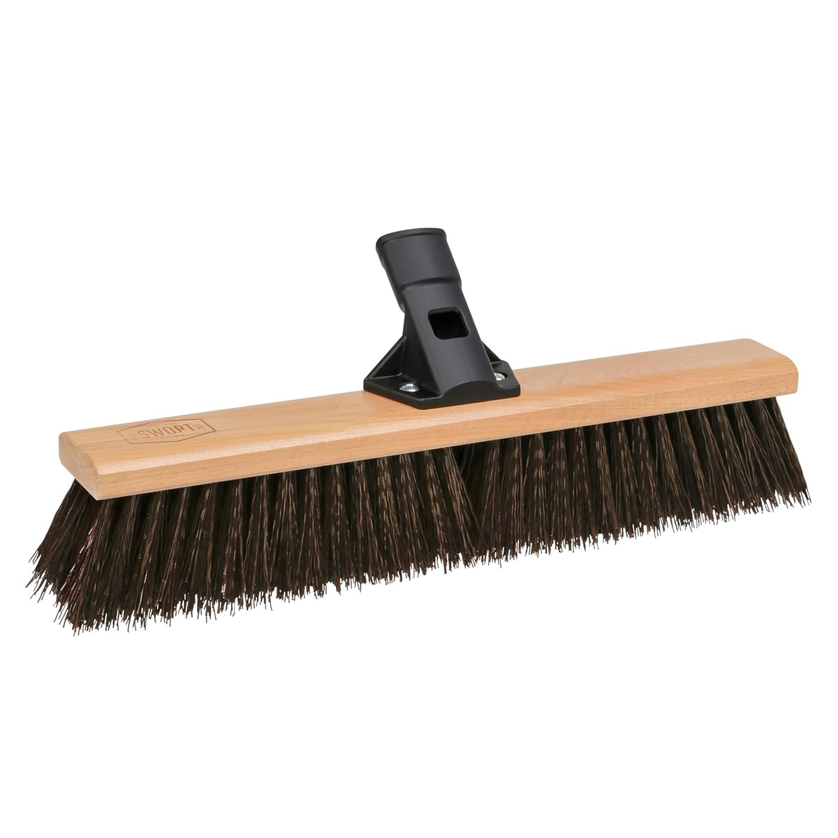SWOPT 18" Premium Rough Surface Push Broom Head - Outdoor Broom for Driveways, Sidewalks, Patios - Interchangeable With All SWOPT Products for Efficient Cleaning & Storage