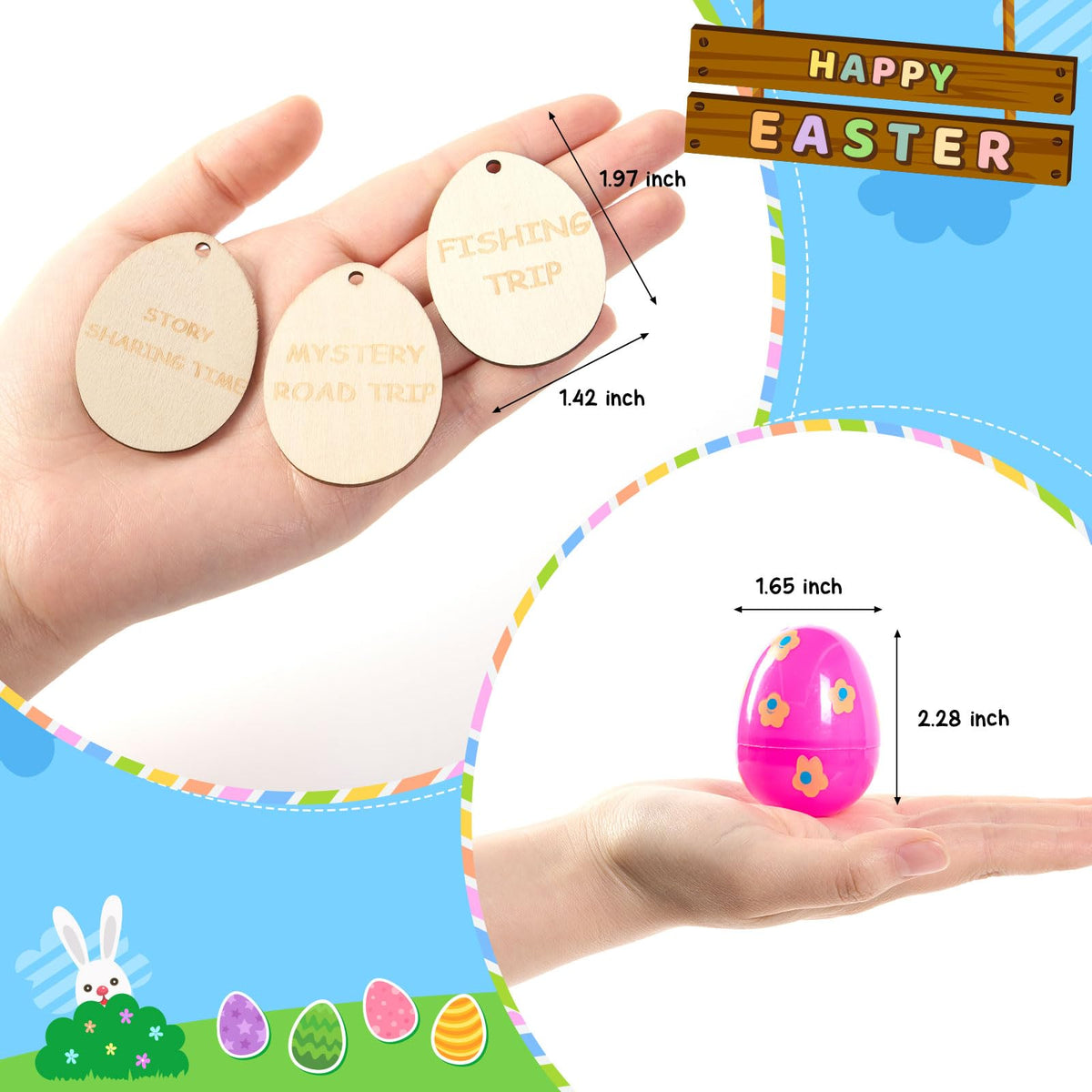Munidow Easter Baskets Stuffers Egg Basket Easter Egg Fillers Easter Reward Tokens Reusable Goody Baskets for Kids Gifts Bags