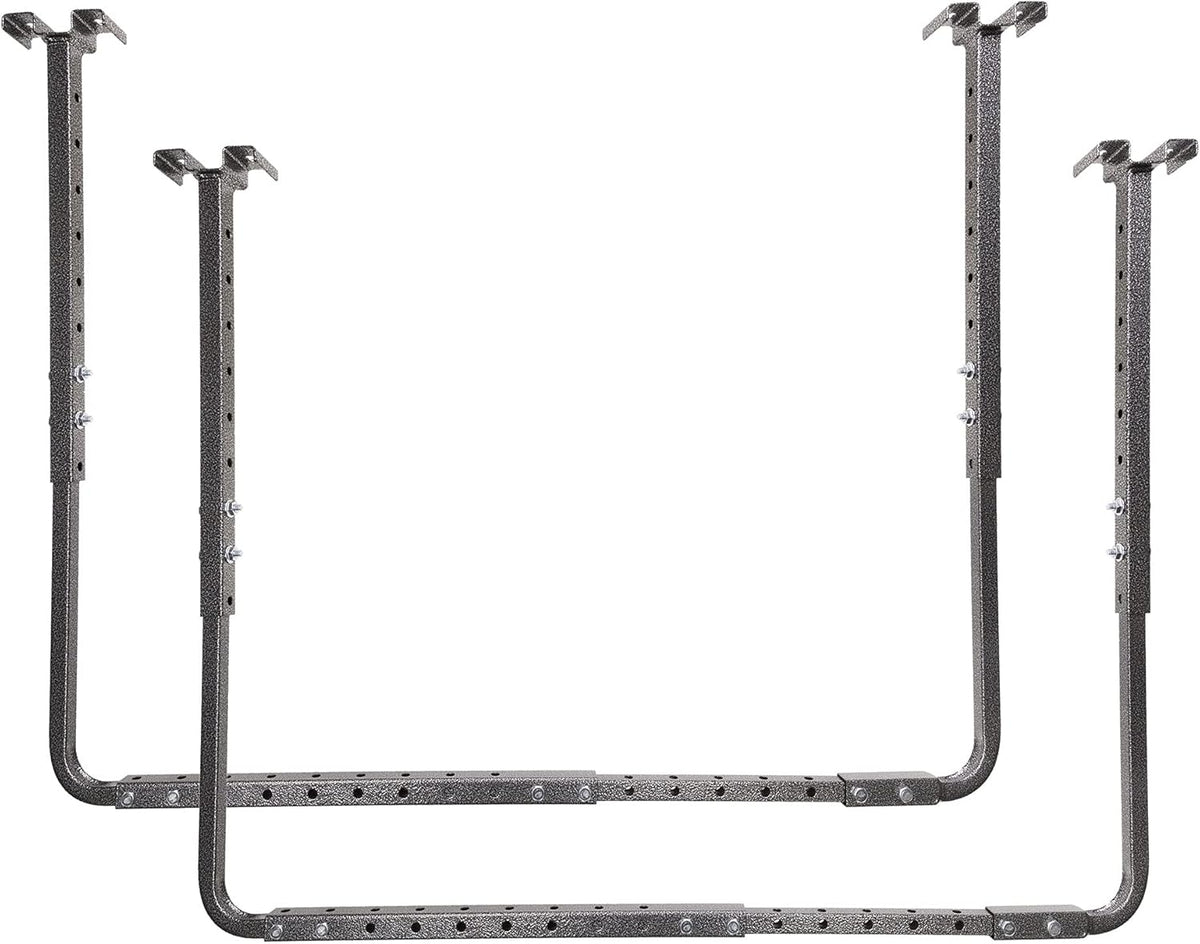 80844-10 34 in. x 26 in. Adjustable Garage Ceiling Mount Storage Rack Kit - Hammertone