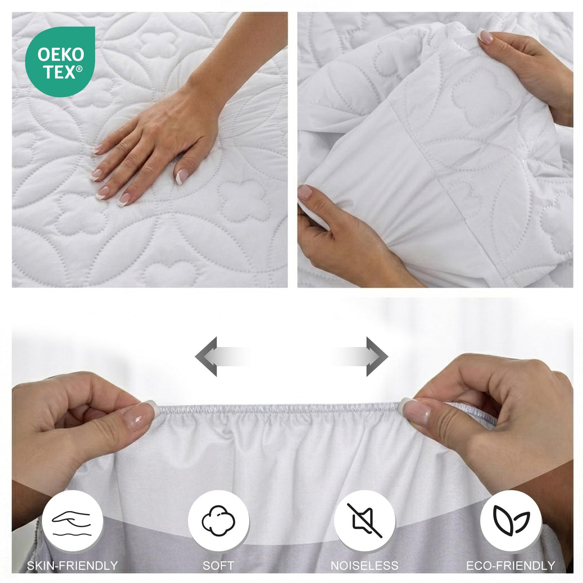 RestTwill Waterproof Mattress Protector King, Noiseless Mattress Pad