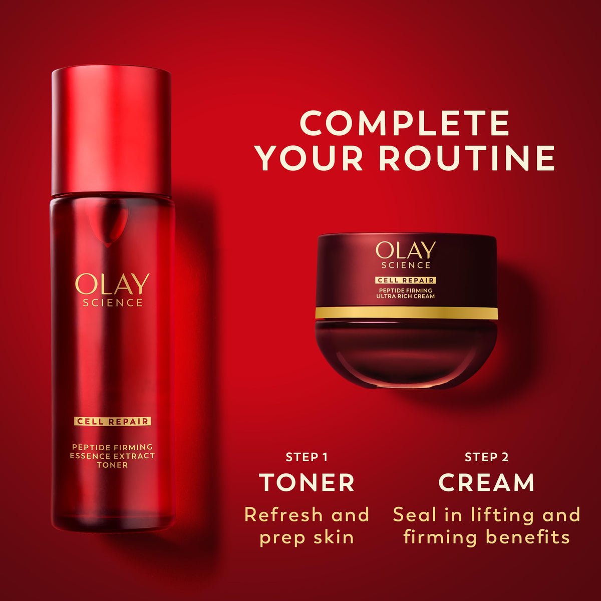 Olay Science Peptide Face Moisturizer | Premium Skin Care, Anti-Aging Face Cream - 7 Synergy Peptides Complex, 1.7oz