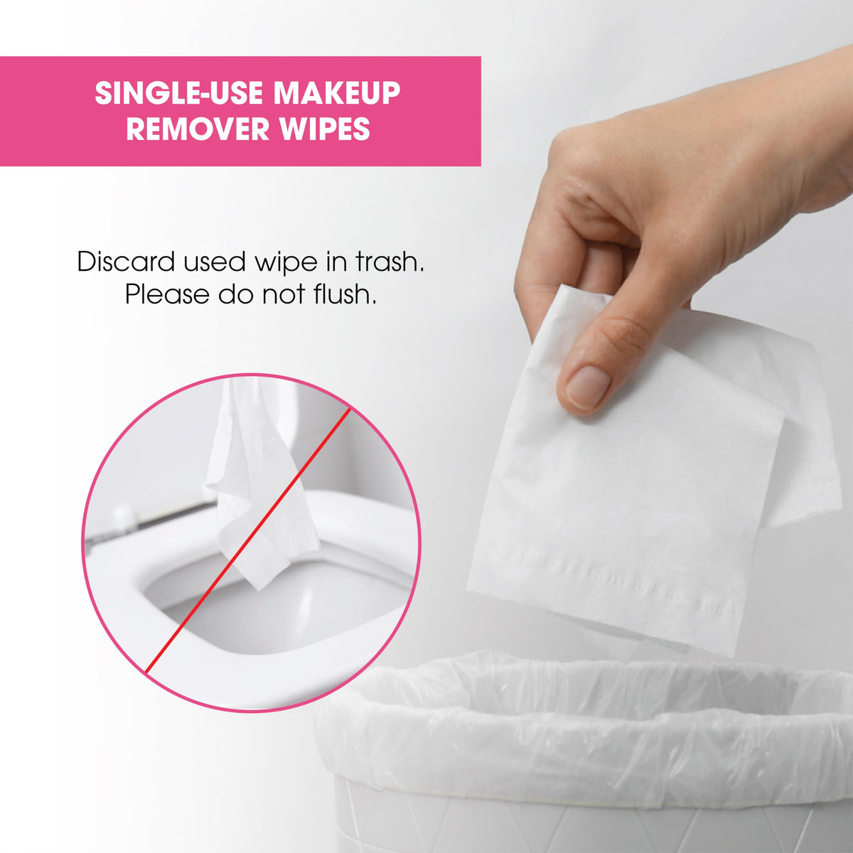 Diamond Wipes Face Cleansing & Waterproof Makeup Remover Wipes, 50 Count