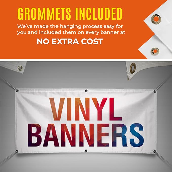 Personalized Passion Vinyl Banner 8' x 10' - Customized Banner for Business, Graduation, Birthday Parties - Indoor/Outdoor Use - Full Color 13oz Vinyl Custom Signs with HD Printed Text, Photos