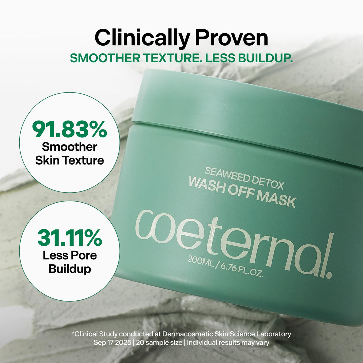 coeternal Reset + Restore Set, Seaweed Detox Wash Off Mask and Ultra Intensive Cream, Korean Skincare