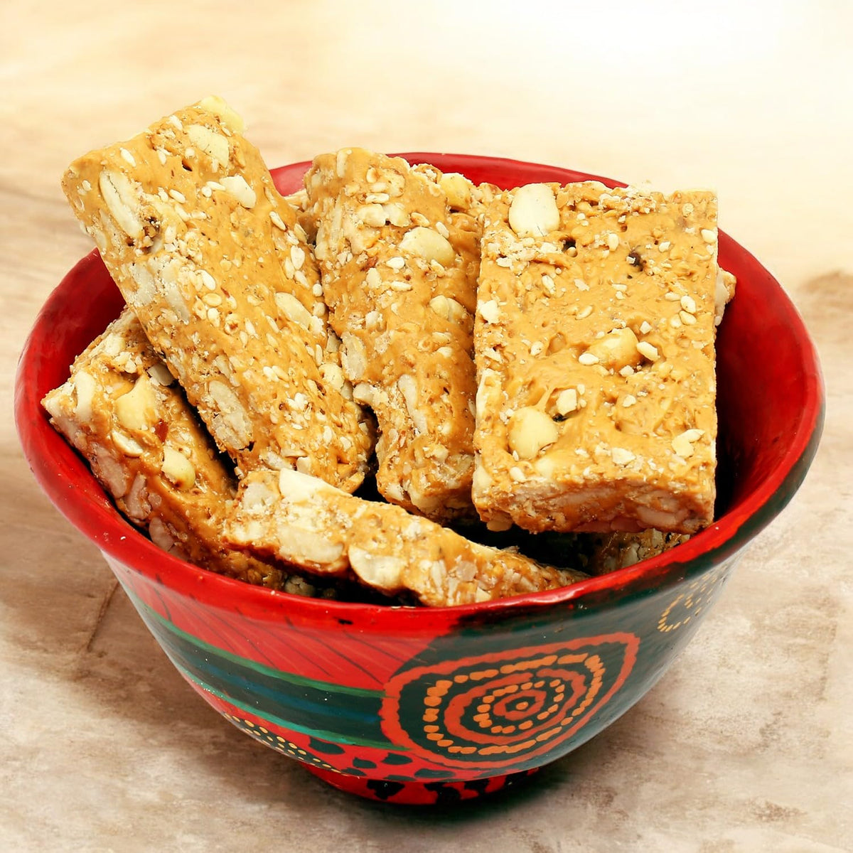Ghasitaram Gifts Lohri Gifts Lohri Sweets - Assorted Box of Revadi, Gud Gachak, Khajoor and Til Laddoo (Bhuga)
