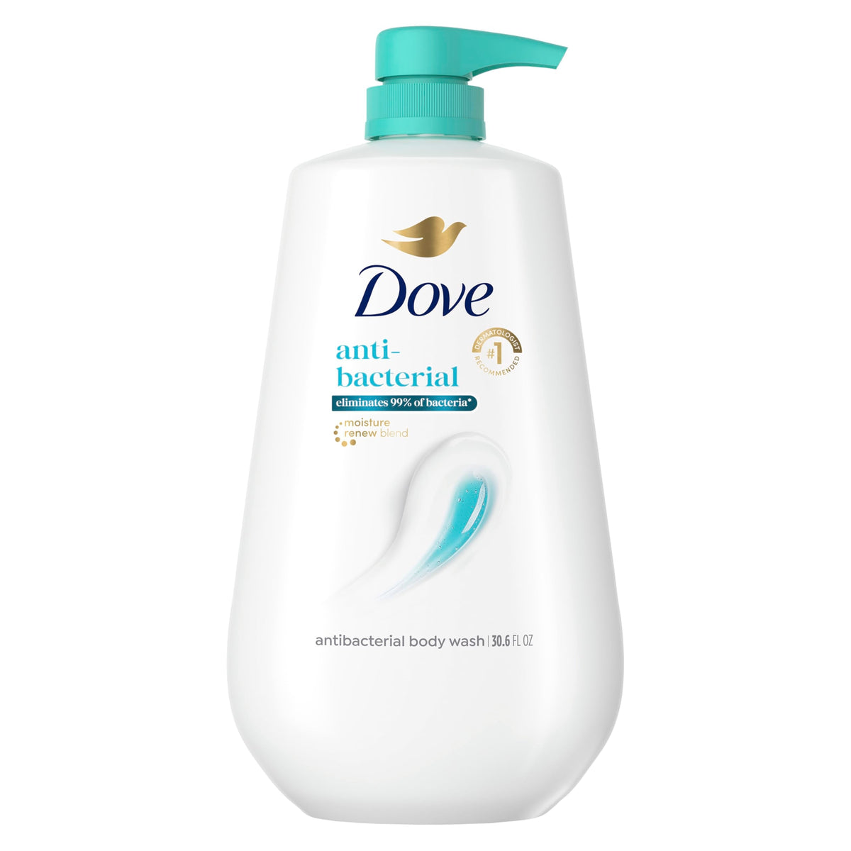 Dove Body Wash Antibacterial For All Skin Types 30.6 oz Pump, Sulfate Free