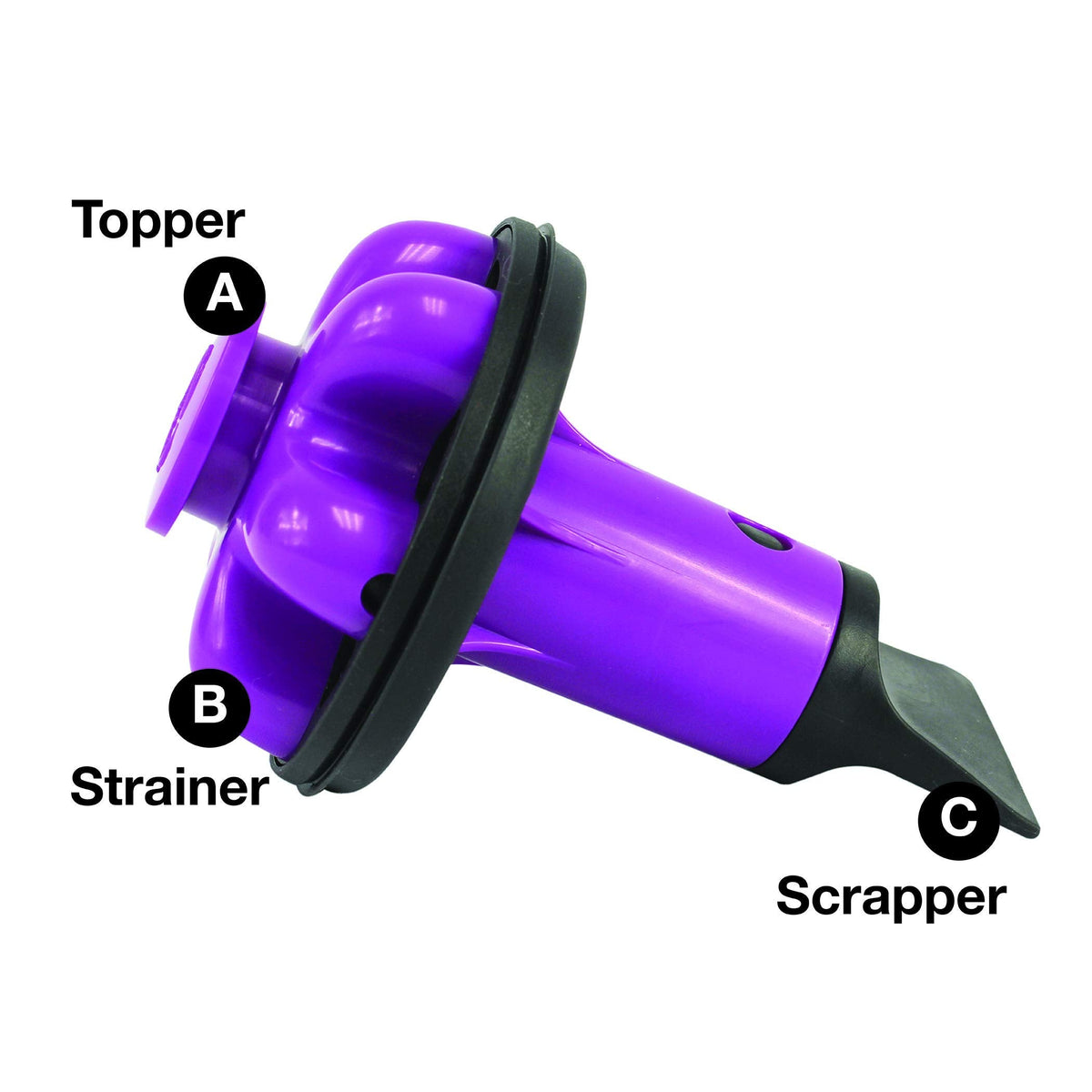 Danco 10762A | Disposal Genie II Garbage Disposal Strainer and Stopper, Kitchen Sink Drain Splash Guard with Food Scraper, Fuchsia, 1-Pack