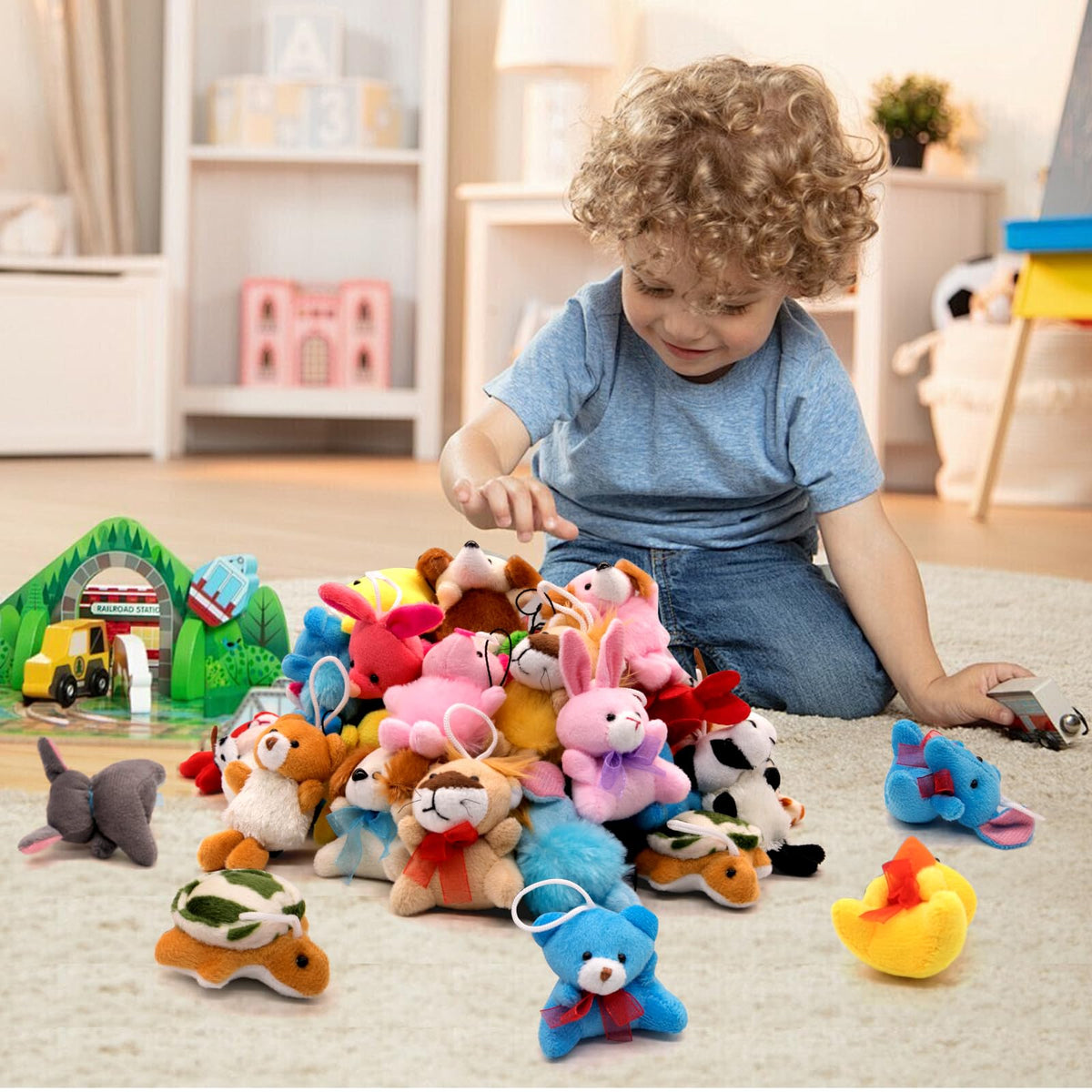 JoyRapt Small Stuffed Animals Bulk Gifts for Kids, Tiny Plushies Toys