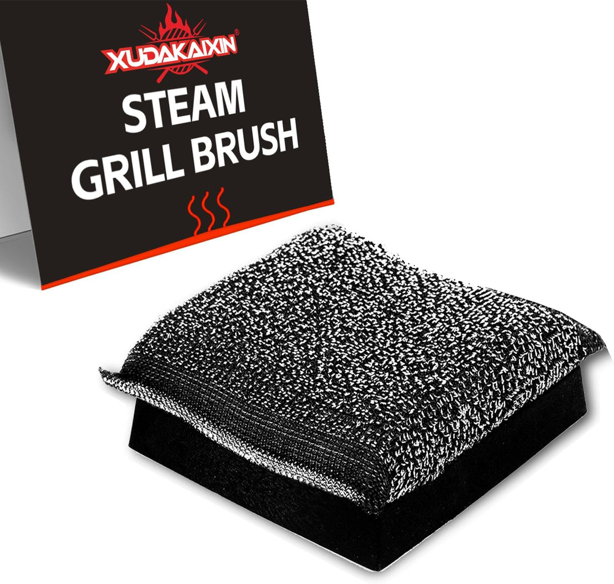 BBQ Replaceable Scraper Cleaning Head, Durable for Cast Iron or Stainless-Steel Grates, Barbecue Cleaner.