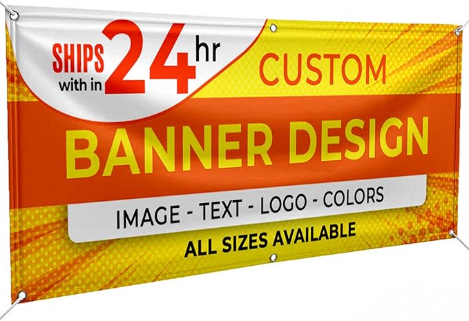 Personalized Passion Vinyl Banner 2' x 6' - Customized Banner for Business, Graduation, Birthday Parties - Indoor/Outdoor Use - Full Color 13oz Vinyl Custom Signs with HD Printed Text, Photos