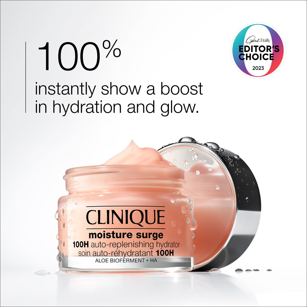 Clinique Hydration Heroes Gift Set | Moisture Surge 100H Moisturizer | Moisture Surge Overnight Mask | Lip Treatment | Hydrating + Glow | Includes 3 Travel Size Pieces